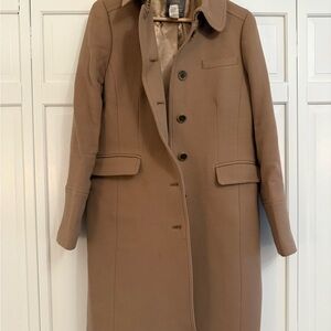 J. Crew Tan Double Cloth Coat